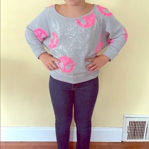 Hard candy crop sweatshirt